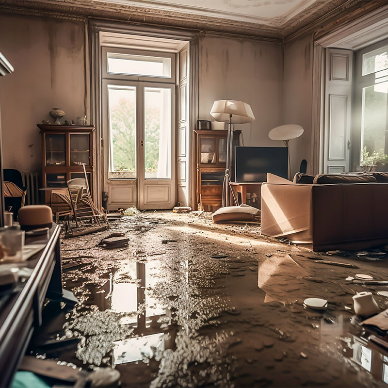 water damage in a home