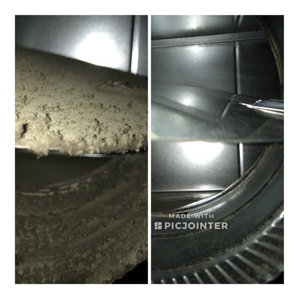 air duct cleaning before and after