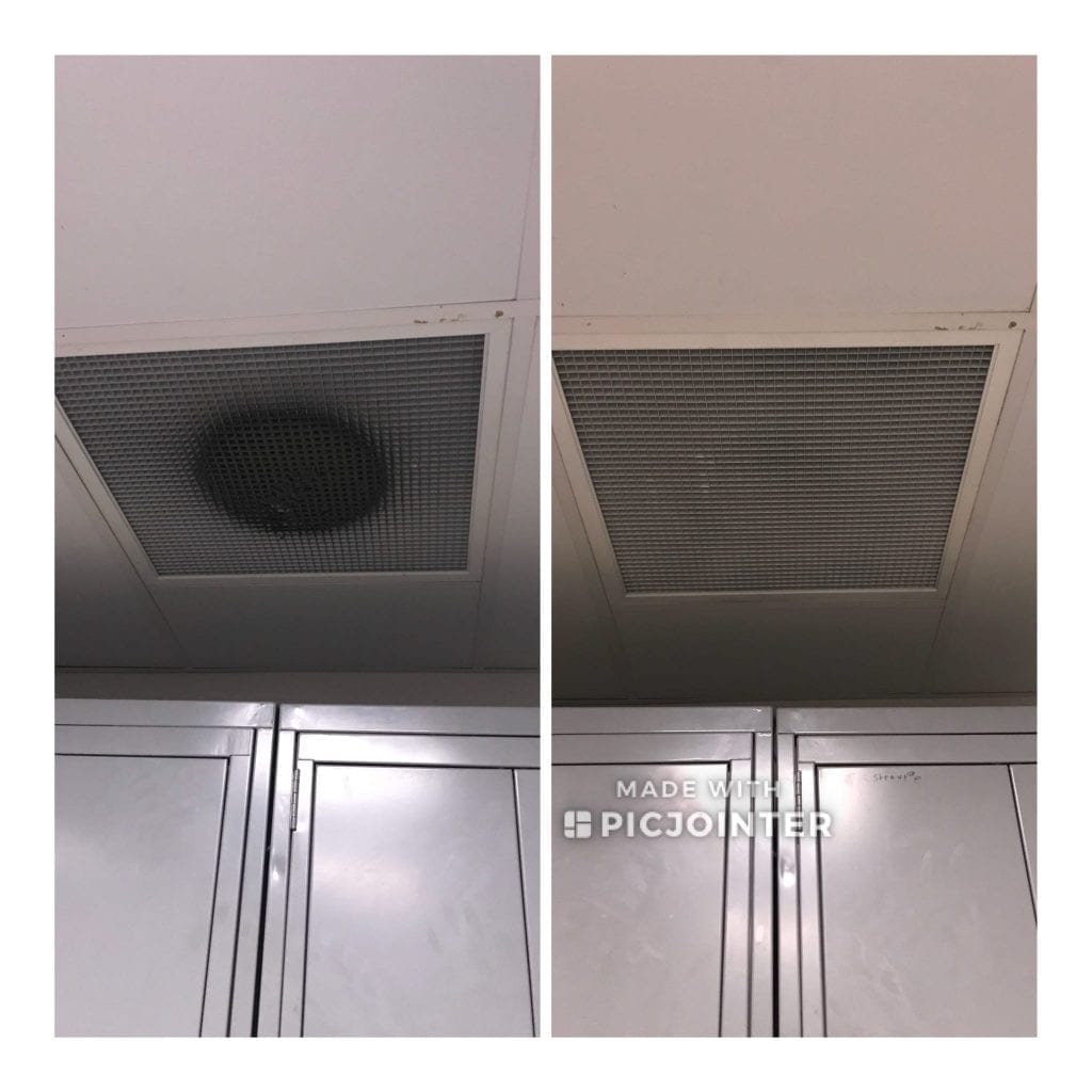 before and after duct cleaning