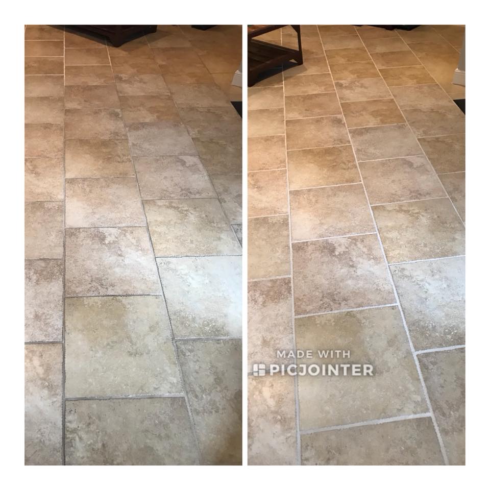 before and after tile and grout cleaning